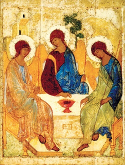 Icoana Sfintei Treimi pictată de Sfântul Andrei Rubliov
